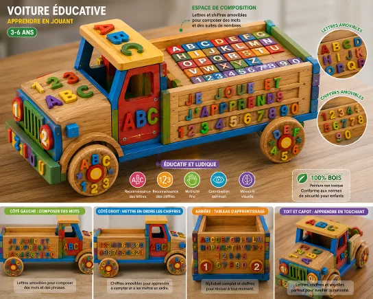 Ma Voiture Éducative en Bois
